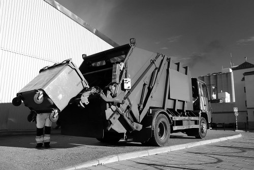 Professional house clearance team at work in a South London home